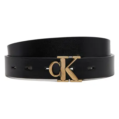 Dámský pásek Calvin Klein Jeans Monogram Placque Buckle 25Mm Rev LV04K7005G Černá