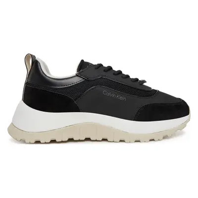 Sneakersy Calvin Klein Runner Lace Up Mesh Mix HW0HW02487 Černá