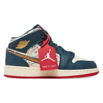 Sneakersy Nike Air Jordan 1 Mid SE FN1353 400 Tmavomodrá