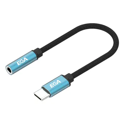 Redukce z USB-C na Jack sluchátkový konektor - EGA Y01 Blue