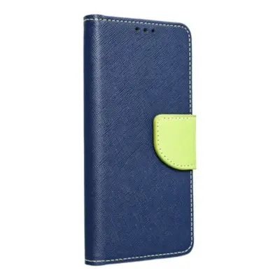 FancyBook Fancy Book pro iPhone X / XS - knížkové pouzdro - Navy / Lime