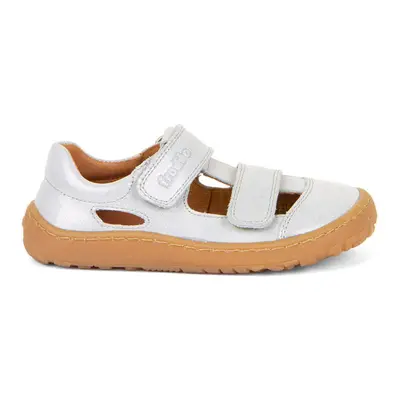 FRODDO SANDAL VELCRO II Silver Dětské barefoot sandály