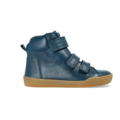 CRAVE SNOWFIELD Dark Blue Dětské zimní zateplené barefoot boty