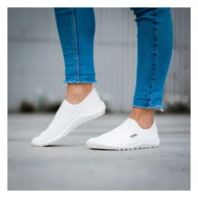 Leguano SCIO White Barefoot slip on boty