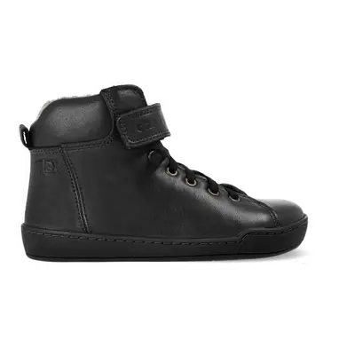 CRAVE WINFIELD Black | Dětské zimní zateplené barefoot boty