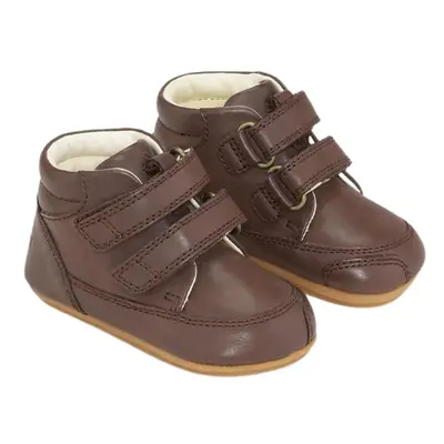 BUNDGAARD PREWALKER II STRAP Brown Dětské první barefoot botičky