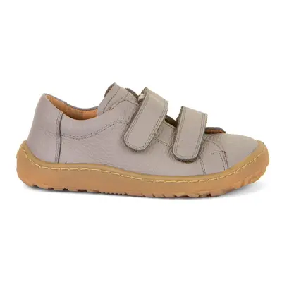 FRODDO TENISKY LEATHER D-VELCRO II Light Grey | Dětské barefoot tenisky