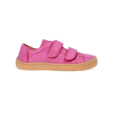 FRODDO TENISKY LEATHER D-VELCRO Fuxia | Dětské barefoot tenisky