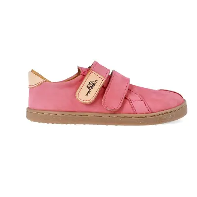 PEGRES CELOROČNÍ TENISKY NUBUK BF54 Pink | Dětské barefoot tenisky