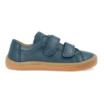 FRODDO TENISKY LEATHER D-VELCRO Blue Dětské barefoot tenisky