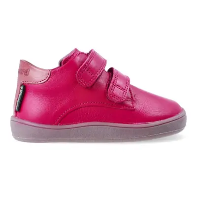 BUNDGAARD BLAKE VELCRO Dark Pink VB | Dětské celoroční barefoot boty