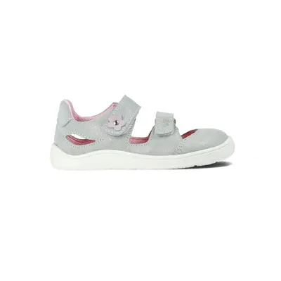 BABY BARE SANDÁLKY FEBO JOY Grey Pink Dětské barefoot sandály