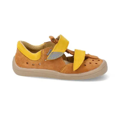 BEDA SANDÁLY CARAMEL Yellow Dětské barefoot sandály