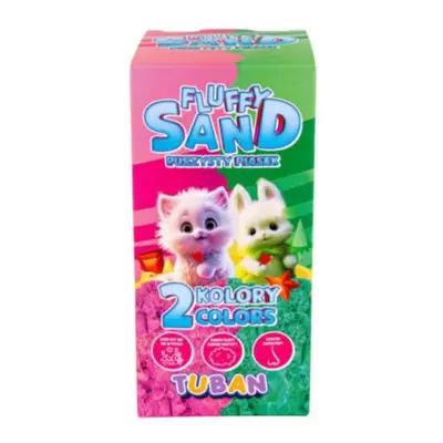 TUBAN Fluffy písek 2 x 70g růžová a zelená