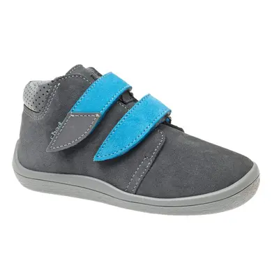 BEDA CELOROČNÍ VELUR ROBIN Grey | Dětské celoroční barefoot boty