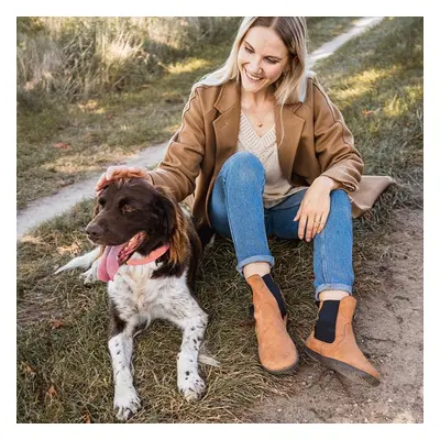 GROUNDIES CAMDEN Cognac | Chelsea zateplené barefoot boty