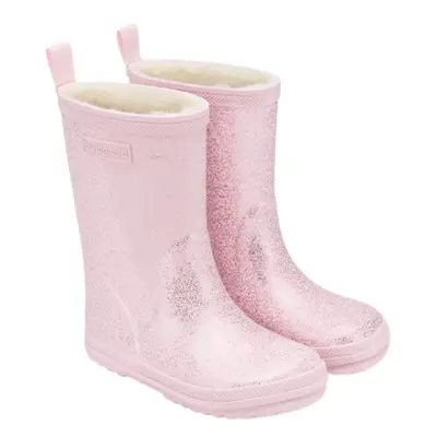 BUNDGAARD CLASSIC RUBBER BOOT WINTER Rose Sparkle Dětské barefoot holínky