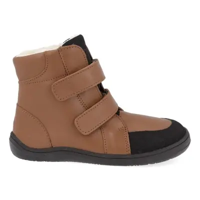 BABY BARE FEBO WINTER Brown Dětské zimní zateplené barefoot boty