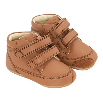 BUNDGAARD PREWALKER STRAP III Cognac Dětské první barefoot botičky