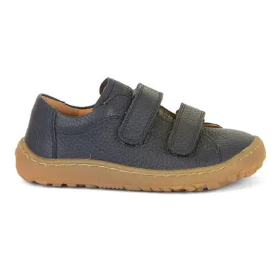 FRODDO TENISKY LEATHER D-VELCRO II Dark Blue Dětské barefoot tenisky