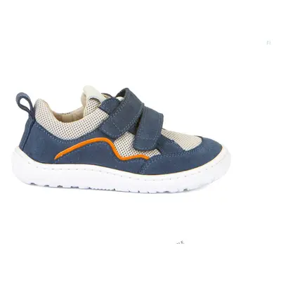 FRODDO TENISKY D-VELCRO 2P White/Denim Dětské barefoot tenisky