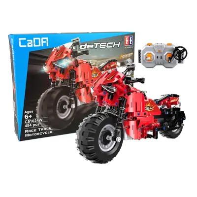 mamido Stavebnice technic R/C motorka červená