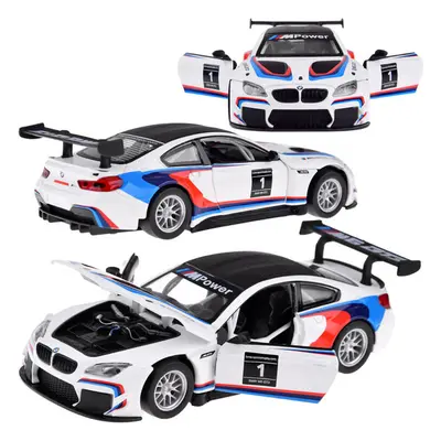 mamido Kovové sportovní autíčko BMW M6 GT3 1:32 s efekty