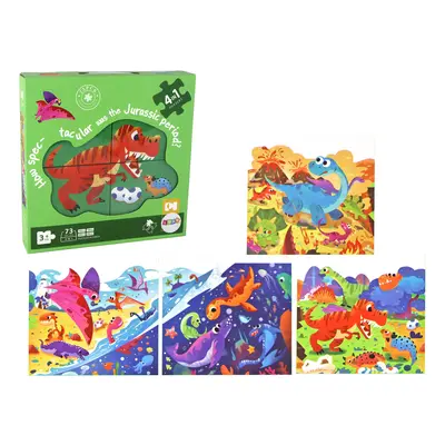 mamido Puzzle Svět dinosaurů 4v1 73 dílků