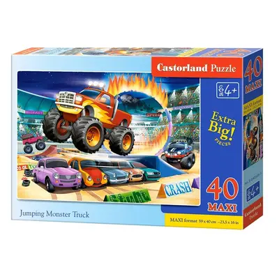 mamido Puzzle 40 dílků MAXI Skákající Monster Truck