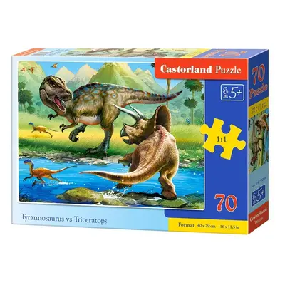 mamido Puzzle 70 dílků Tyrannosaurus vs Triceratops