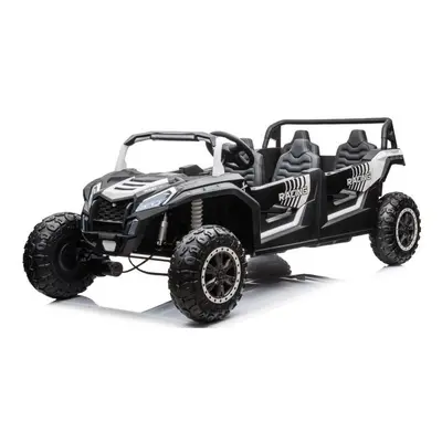 mamido Elektrické autíčko Buggy UTV čtyřmístné 24V nafukovací kola bílé