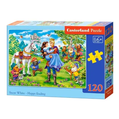 mamido Puzzle Sněhurka šťastný konec 120 dílků