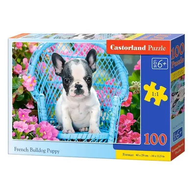 mamido Puzzle 100 dílků s motivem štěněte buldoka