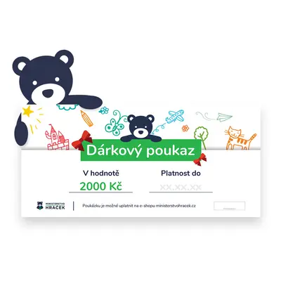 Ministerstvo Hraček Ministerstvo Hraček Dárkový poukaz 2000 Kč