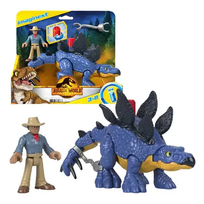 mamido Jurassic World sada Imaginext figurky Stegosaurus a Dr. Grant