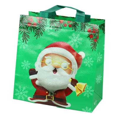 mamido Dárková taška s motivem Santa Claus 23cm x 21,5cm x 11cm zelená