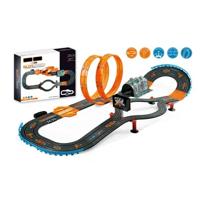 Mamido Mamido Autodráha Slot Track 1:43 pro dva 516 cm oranžová Tunel