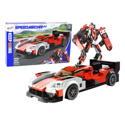 mamido Konstrukční Auto Robot Transformer 2v1 Porsche 347 kusů