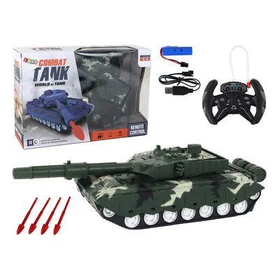 mamido Tank na dálkové ovládání RC Combat zelený