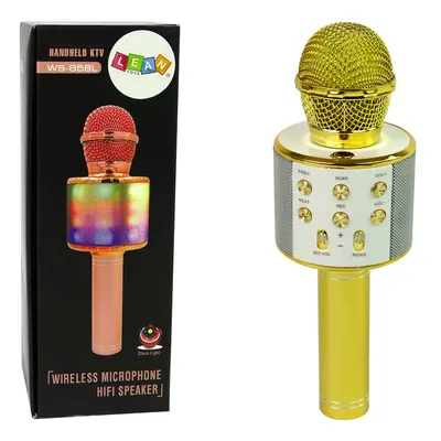 mamido Bezdrátový karaoke mikrofon WS-858 zlatý