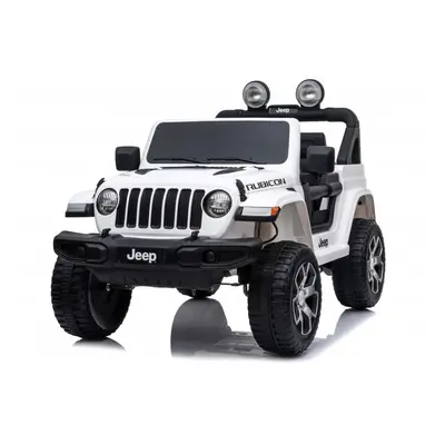 mamido Elektrické autíčko Jeep Wrangler Rubicon 4x4 bílé REPASOVÁNO