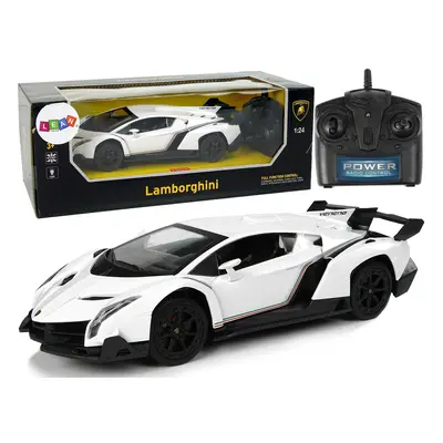 mamido Sportovní auto na dálkové ovládání RC Lamborghini Veneno 1:24 bílé