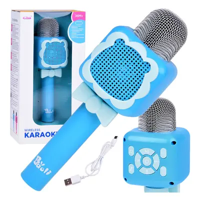 mamido Bezdrátový karaoke mikrofon s Bluetooth modrý