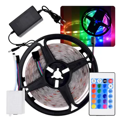 mamido Voděodolná LED páska 5m RGB s dálkovým ovládáním