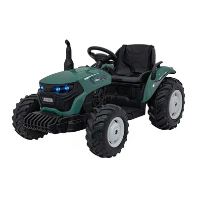 mamido Dětský elektrický traktor GROW 1804 24V tmavě zelený