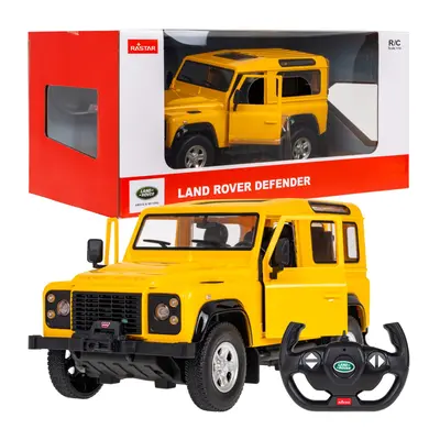 Mamido RASTAR Auto na dálkové RC ovládání Land Rover Defender Rastar 1:14 žluté