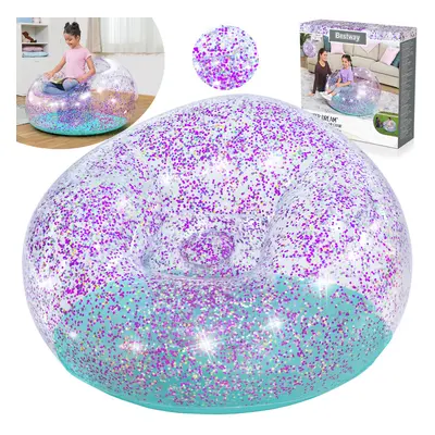 mamido Bestway třpytivé nafukovací křeslo Glitter Dream 114 x 112 x 66 cm