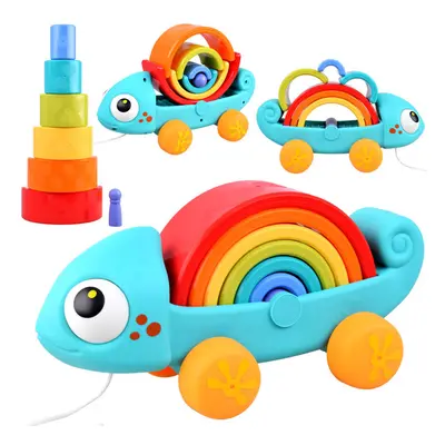 mamido Barevný chameleon montessori skládačka 18m+