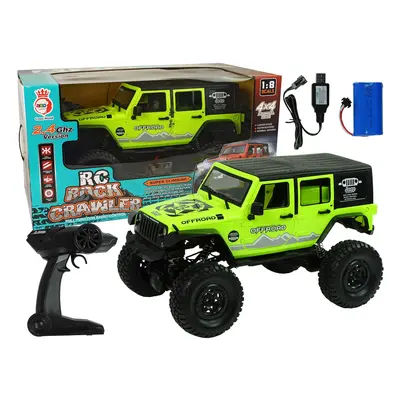 mamido Terénní auto na dálkové ovládání Rock Crawler 2,4 GHz 1:8 zelené RC