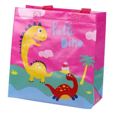 mamido Dárková taška Dinosaurus 23cm x 21,5cm x 11cm růžová